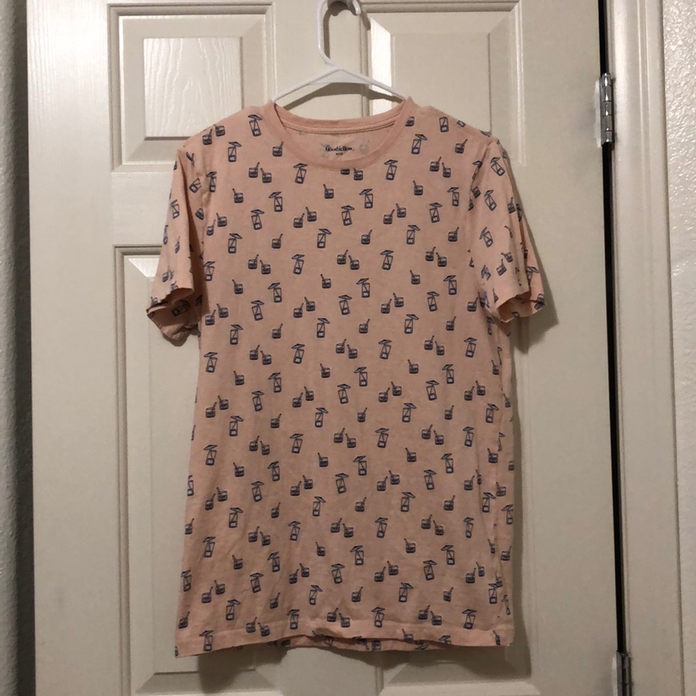 pink cup shirt